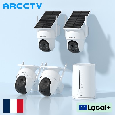 Zestaw kamery solarnego monitoringu ARCCTV 2K Wifi zewnętrzna bezprzewodowa kamera bezpieczeństwa detekcją ludzi dwukierunkowym audio kolorowym trybem nocnym