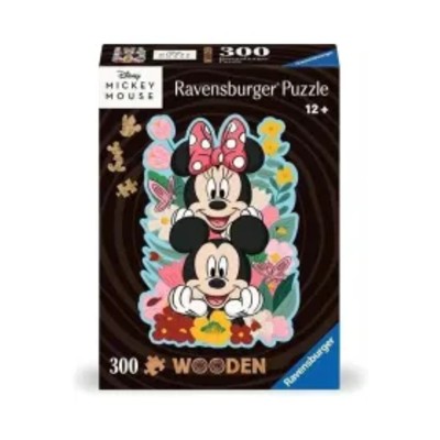 Puzzle drewniane 300 el Disney Myszka Mickey Minnie