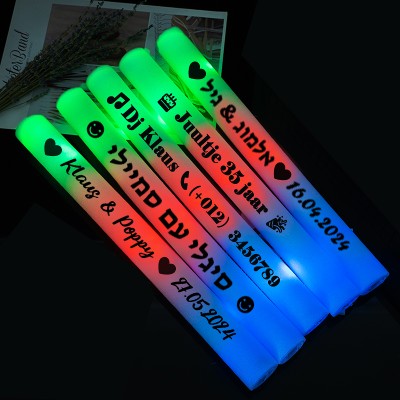 30406080100120 szt RGB LED Świecące Pałeczki Imprezowe Kolorowe Świetliki Piankowe Rurki do Kibicowania Świecące Ciemności Urodziny Wesele