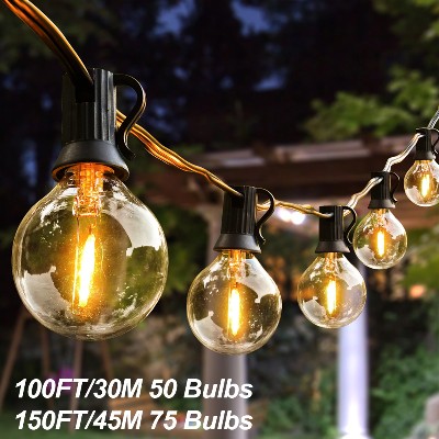 30M 45M Outdoor G40 Garden Light String LED Plastic Bulb Garland String Light Wodoodporna wróżka do dekoracji ślubnej na patio