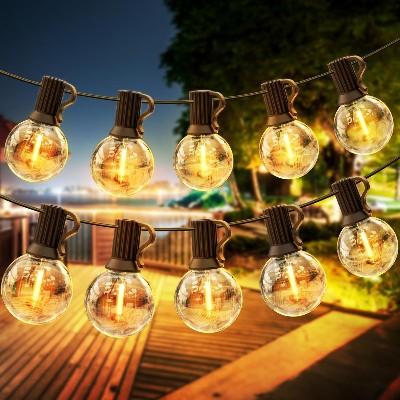 30M15M9M G40 LED Globe String Lights Outdoor wtyczką EU jasne plastikowe wodoodporne żarówki na imprezę Garden Garland Lamp