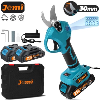 Jemi Tool 30mm Bezszczotkowe Akumulatorowe Nożyce Elektryczne do Przycinania Trybami Cięcia Narzędzie do Upiększania Drzew Ogrodowych Bonsai Kompatybilne Akumulatorami Makita
