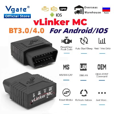 Vgate vLinker MC ELM327 V22 Bluetooth 40 Skaner OBD2 OBD BimmerCode FORScan Automatyczne narzędzia diagnostyczne samochodu ELM 327 V1