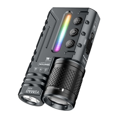 Akumulatorowa latarka EDC 3500LM dwurdzeniowa dioda LED stałą regulowaną wiązką światła oświetlenie ambientowe RGB magnetyczna podstawa ładowanie USBC