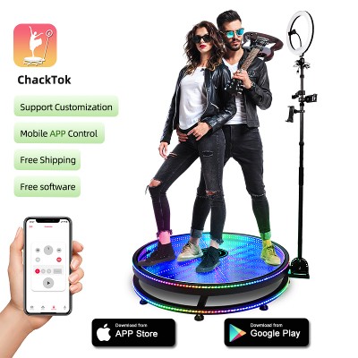 CHACKTOK 360 Photo Booth Machine for Parties 360 Spin Camera Booth dodatkową możliwością personalizacji logo oprogramowanie aplikacja zdalne sterowanie automatyczny