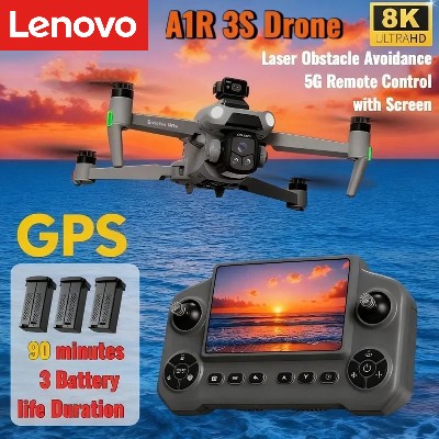 Dron GPS Lenovo A1R 3S profesjonalną kamerą HD 8K funkcją 360 Laserowy system unikania przeszkód silnik bezszczotkowy 5G WIFI FPV zabawki drony