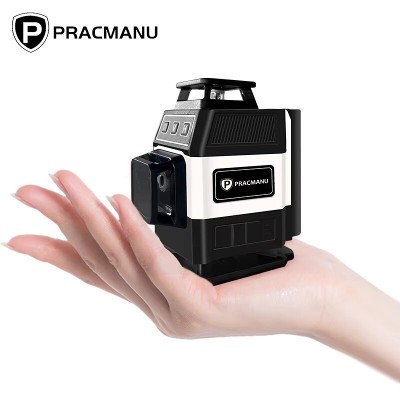 Pracmanu Mini 16 linii poziom lasera 4D samopoziomujący 360 poziomy krzyż pionowy linia poziom lasera pilotem