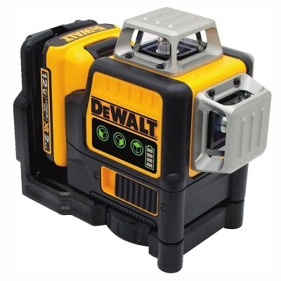 Dewalt DW089LG strony 360 stopni pionowy 12 linii poziom lasera poziomica zielonego światła miernik poziomu zewnętrzna bateria litowa 12