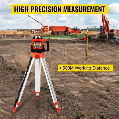 SIHAO 360 Laserowy Poziomica Obrotowa Samopoziomująca Miernicza Laserowa do Pomiarów Pionowych Poziomych Profesjonalne Narzędzie Budowlane