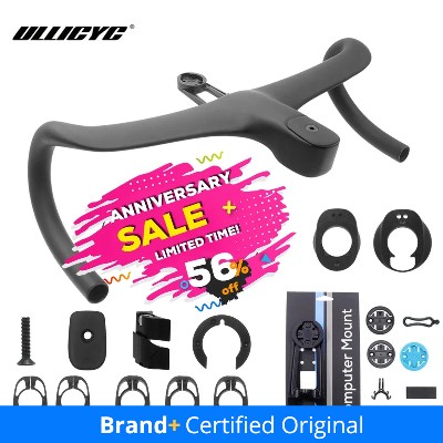 T4 ULTRA rower szosowy wewnętrzna linka pełnego włókna węglowego zintegrowany kokpit kierownicy roweru dla 360mm380mm podkładkami montażowymi