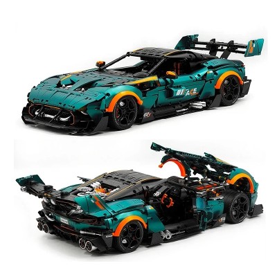 Techniczny model samochodu wyścigowego RC Vulcan Fire God klocki konstrukcyjne dekoracja na biurko zabawka do składania prezent dla chłopców dorosłych 3794 elementy