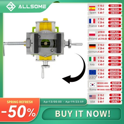 Imadło krzyżowe Allsome 3calowe dwukierunkowe imadło stołowe do wiertarki przenośne imadło krzyżowe do wiertarki frezarki
