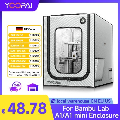 Obudowa drukarki 3D YOOPAI do drukarki 3D Bambu lab A1A1 mini oświetleniem LED stałej temperaturze ognioodporna duża