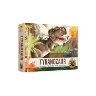 Tyranozaur Książka puzzle 3D