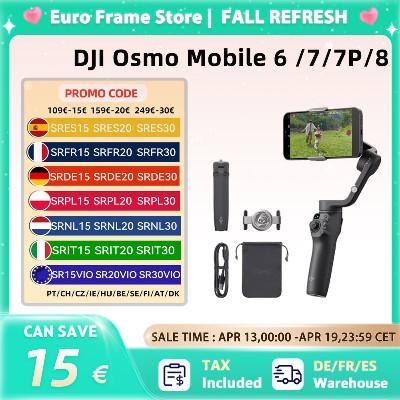 DJI Osmo Mobile 677P8 Gimbal Ręczny 3osiową Stabilizacją Funkcją ActiveFollow 50 Wbudowanym Przedłużaczem Oryginalna Marka Dostępny od Ręki