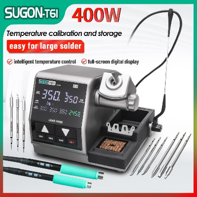 Stacja lutownicza SUGON T61 400W C470245210 elektroniczna lutownica precyzyjne lutowanie narzędzie do naprawy telefonów PCB BGA