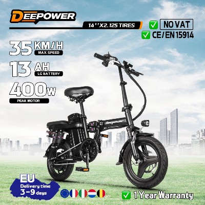 Silnik DEEPOWER mocy 400W składany rower elektryczny dla dorosłych nastolatków rower do dojazdów do pracy kołami 14 maksymalna prędkość 35 kmh mini rower elektryczny UL2849