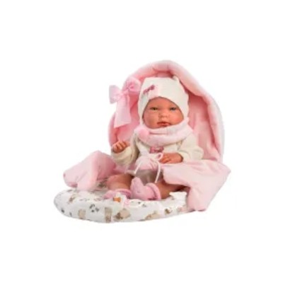 Lalka winylowa Bobas Nica śpiworze 40cm
