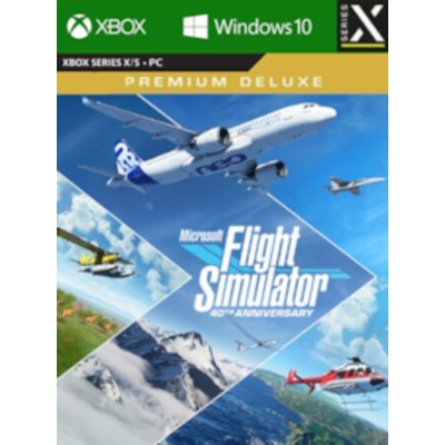 Microsoft Flight Simulator Premium Deluxe 40th Anniversary Edition Xbox Series Windows 10 Xbox Live Account GLOBAL