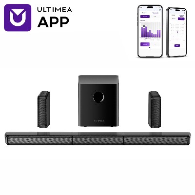 ULTIMEA 410W 71kanałowy soundbar bezprzewodowym subwooferem głośnikami surround system dźwięku przestrzennego głośniki Bluetooth do kina domowego
