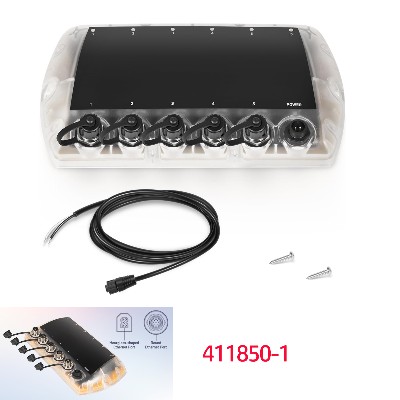 Przełącznik Ethernet AS ETH 5PGL 4118501 Pasuje do Humminbird 5portowy Gigabitowy Hub Sieciowy do Podłączenia Echosond Radarów