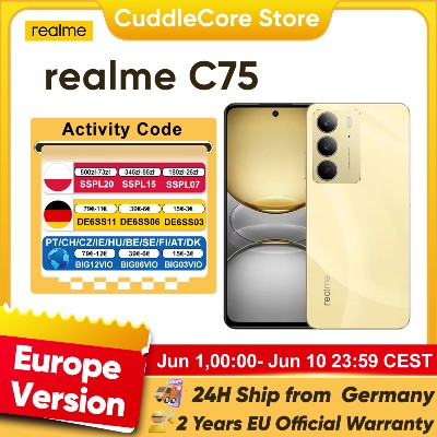 Smartfon realme C75 MediaTek Helio G92 ekran 672 90Hz bateria 6000mAh aparat 50MP szybkie ładowanie 45W IP69 wersja globalna