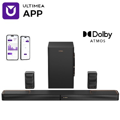 ULTIMEA 460W 512kanałowy soundbar Dolby Atmos system kina domowego dźwiękiem przestrzennym do telewizora głośnikami surround sterowanie przez aplikację