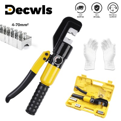 Szczypce hydrauliczne 470 mm² do użytku domowego narzędzie do zaciskania ciśnieniowego 10 szczypce do samodzielnego montażu końcówek kablowych bezprzewodowe szczypce do zaciskania rękawiczkami