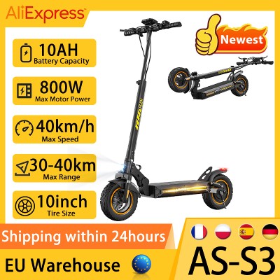 Hulajnoga Elektryczna ASS3 iScooter Silnik 800W Bateria 48V10AH EHulajnoga dla Dorosłych Opony 10 cali Dojazdy Mieście Terenowa Składana Hulajnoga