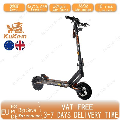 Hulajnoga elektryczna KuKirin T3 silnik 800W bateria 48V156Ah prędkość 45 kmh maksymalny zasięg 58 km składana hulajnoga elektryczna opony 10 cali ehulajnoga