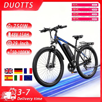 DUOTTS C29 Rower elektryczny dla dorosłych silnik 750W bateria 48V15AH sterowanie aplikacją DUOTTS opony 29 cali rower elektryczny 21 biegów miejski rower elektryczny