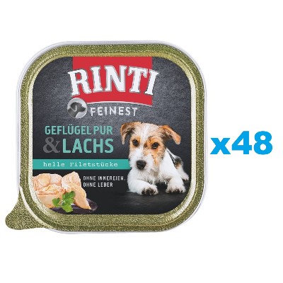 RINTI Feinest Poultry PureSalmon tacka drób łosoś 48x150