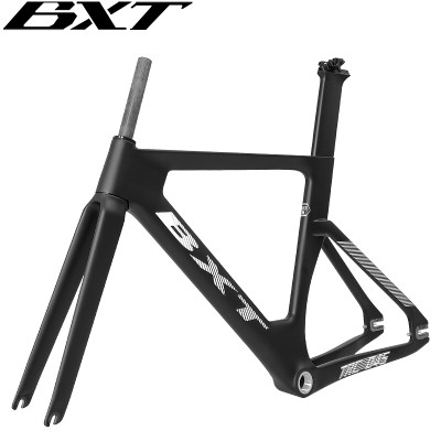 Rama roweru szosowego BXT Carbon Track Fixed Gear karbonowa rama torowa komplet ramy włókna węglowego pasuje do opon 700Cx25C 4951545760cm