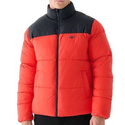 Kurtka 4F WAW24TDJAM48562S czerwonoczarna