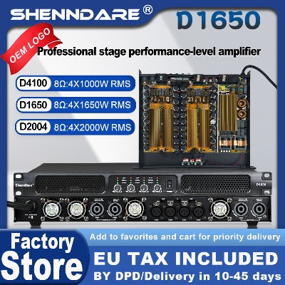 ShennDare D1650 profesjonalny cyfrowy wzmacniacz mocy 4x1650w 8Ohm 4kanałowy subwoofer dla DJa przedwzmacniacz liniowy wzmacniacz dźwięku głośnika 4x2800W 4OHM wzmacniacz dźwięku karaoke