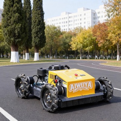 Dostosowywana duża zdalnie sterowana kosiarka robotyczna 4WD do trudno dostępnych obszarów wysokiej mocy do wspinaczki opcjami kolorystycznych