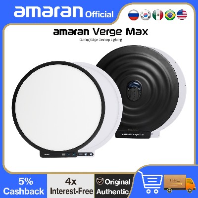 Amaran Verge Max BiColor LED 55 cm 22 cale Okrągły panel oświetlony krawędziowo 700 500 Światło studyjne fotograficzne firmy Aputure