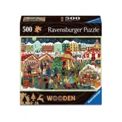 Puzzle drewniane 500 el Jarmark świąteczny