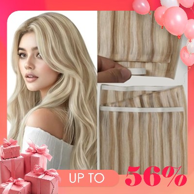 NOWOŚĆ Full Shine 50G Jednoczęściowe Niewidoczne Doczepy Genius Hair na Taśmie Prawdziwych Włosów Ludzkich Remy Skin Weft Grube Końcówki Dla Kobiet