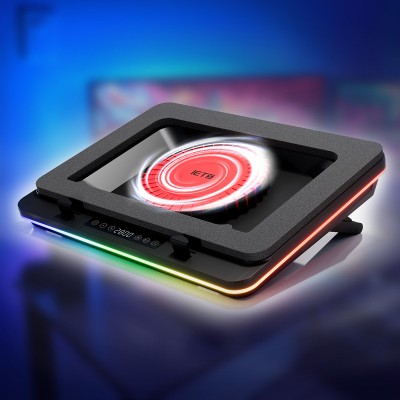 Podstawka chłodząca do laptopa do gier IETS GT600 do notebooków 14 16 18 do 19 55calowy turbowentylator 7stopniowa regulacja wysokości