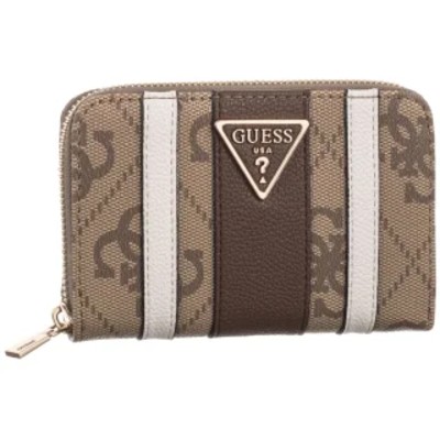 Portfel Laurel II Slg Med Zip Around SWSS74 59140 Latte LogoBrown GU875a Guess