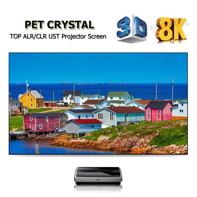 NOWY Ekran Projekcyjny PET Crystal 8K Mocowaną Ramką ALR CLR UST Rejecting Ambient Light do Projektora Ultra Krótkoogniskowego 60130 cali