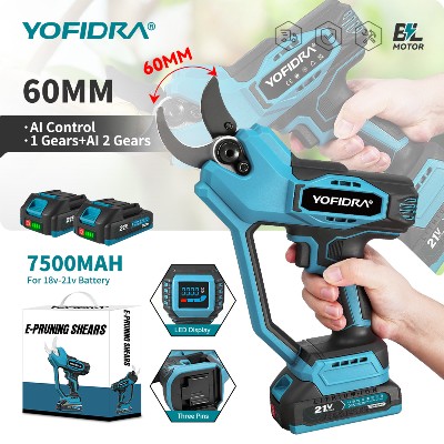 YOFIDRA 60MM Bezszczotkowe Elektryczne Nożyce Automatyczna Regulacja Prędkości Sekator Nożyce do Cięcia Zestawy Narzędzi Elektrycznych do Akumulatorów Makita