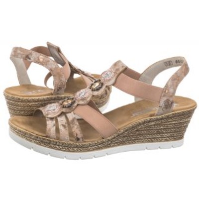 Sandały 619B231 Pink RI173b Rieker