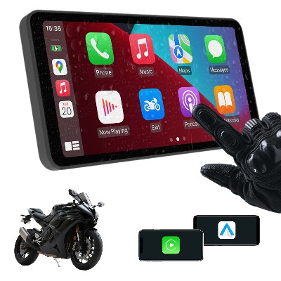 6calowy inteligentny wyświetlacz motocyklowy bezprzewodowe CarPlay Android Auto Sterowanie głosem Bluetooth Wodoodporność IP67 Ekran dotykowy HD