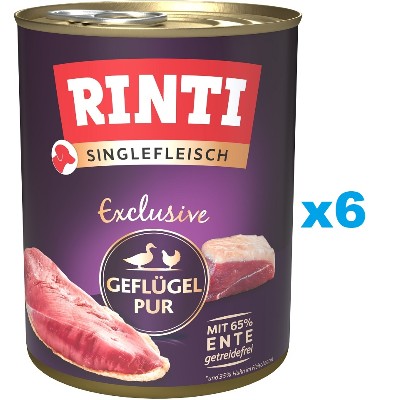 RINTI Singlefleisch Exclusive Poultry Pure monobiałkowa drób 6x800