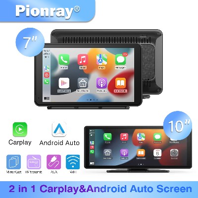 Uniwersalny przenośny ekran CarPlay Pionray 710 cali Android Auto do radia samochodowego bezprzewodowy ekran CarPlay dla Apple
