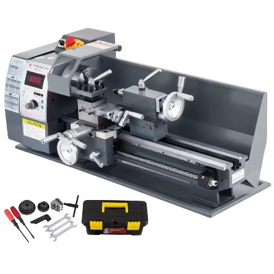 VEVOR Ceramika Koło Garncarskie Maszyna do Formowania Ceramiki Mini Tokarka do Metalu 750W Mini Tokarka do Metalu Narzędzie do Cięcia 8x16 cali