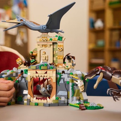 Misyon powietrzny World Park 76976 Spinosaurus Quetzalcoatlus Klocki konstrukcyjne zabawki do składania prezenty dla dzieci