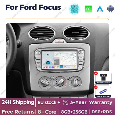 MEKEDE 7calowe 8rdzeniowe radio samochodowe Androidem 14 do Forda Focus Mondeo MAX Mondeo Galaxy Transit Connect Kuga Carplay Auto GPS radio samochodowe inteligentny system samochodowy